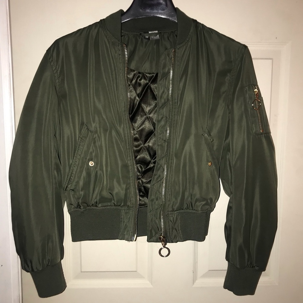 Olive Green Bomber Jacket